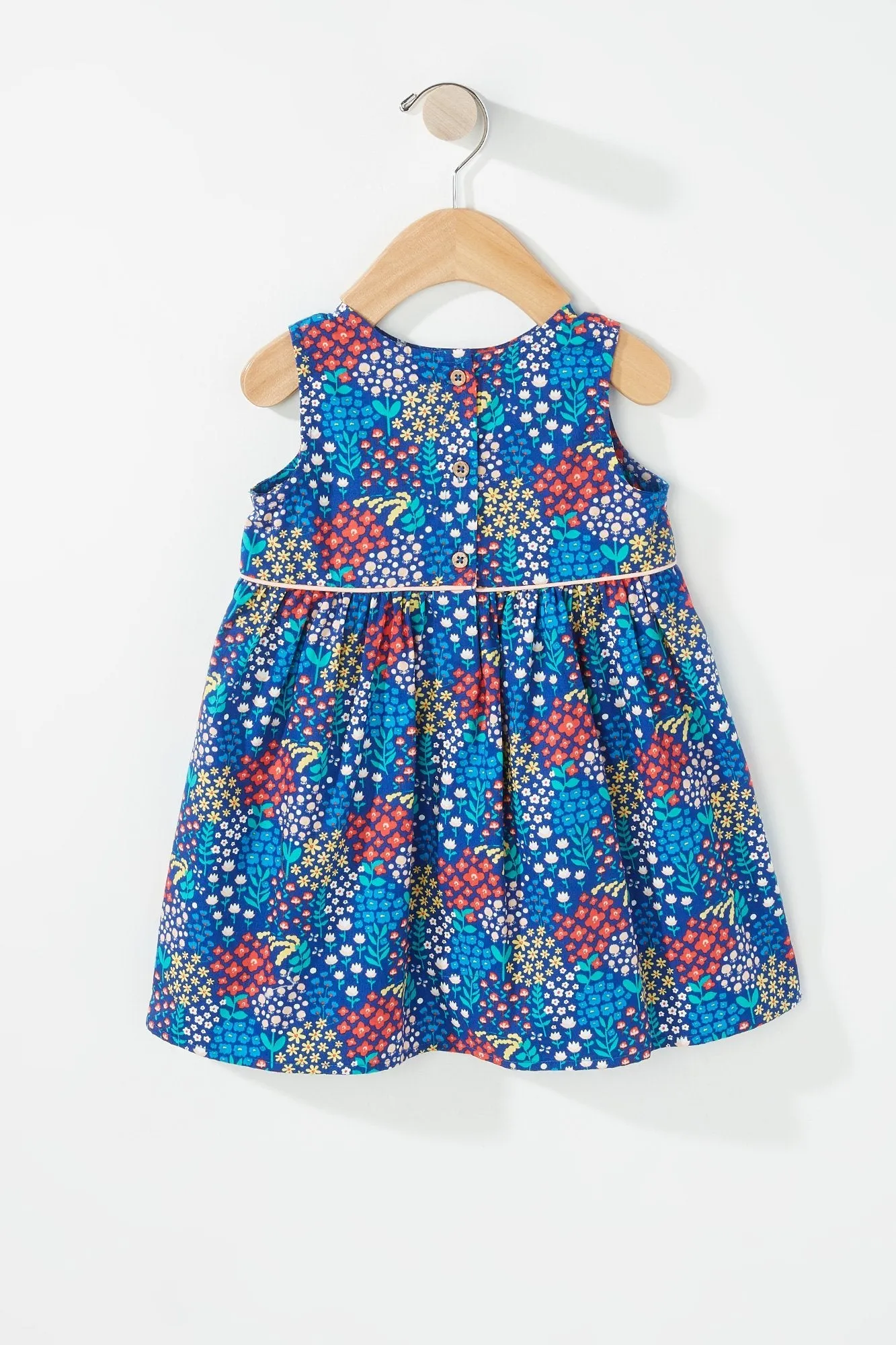 Baby Girl Sleeveless Floral Pleated Dress