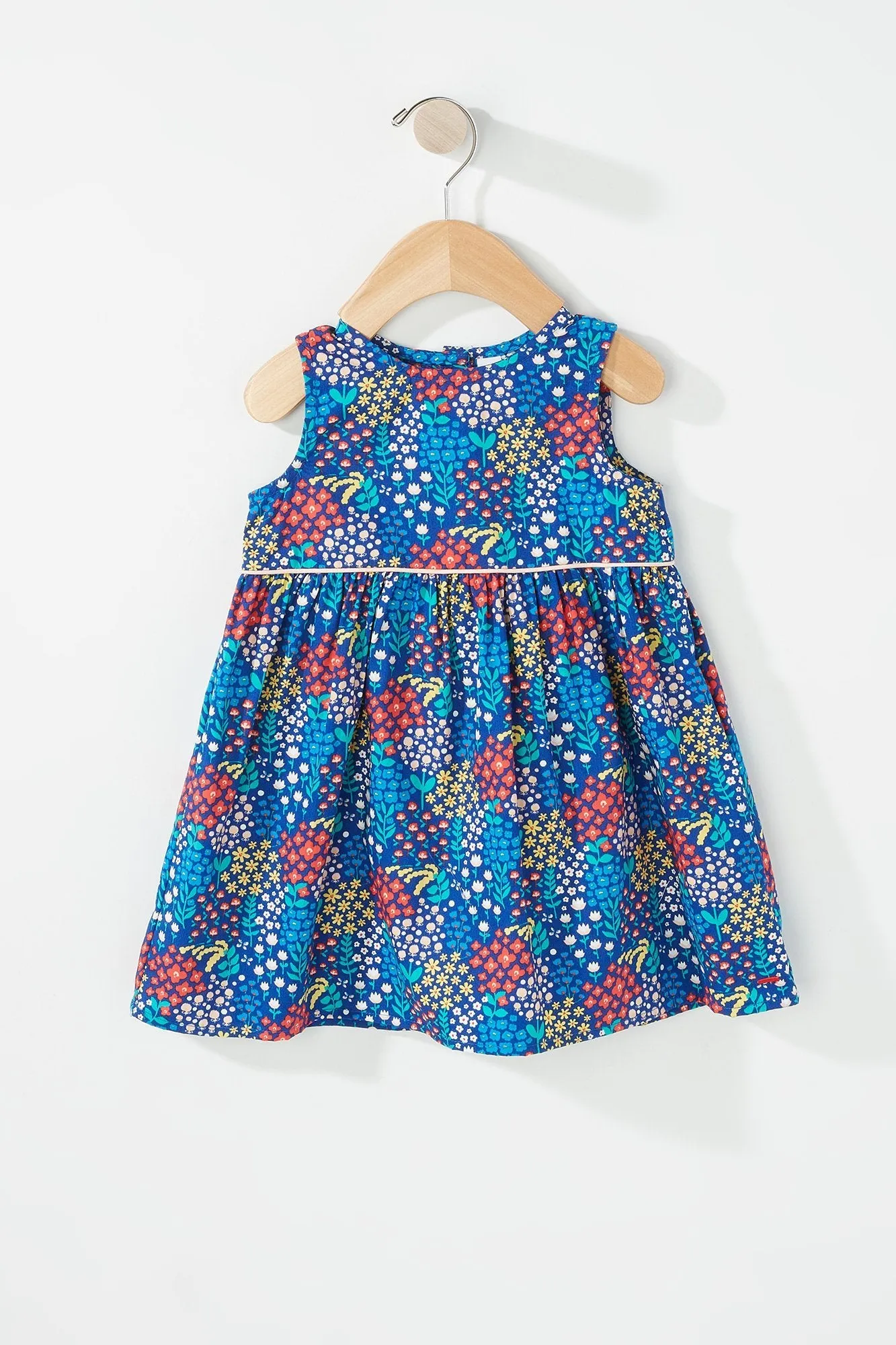 Baby Girl Sleeveless Floral Pleated Dress
