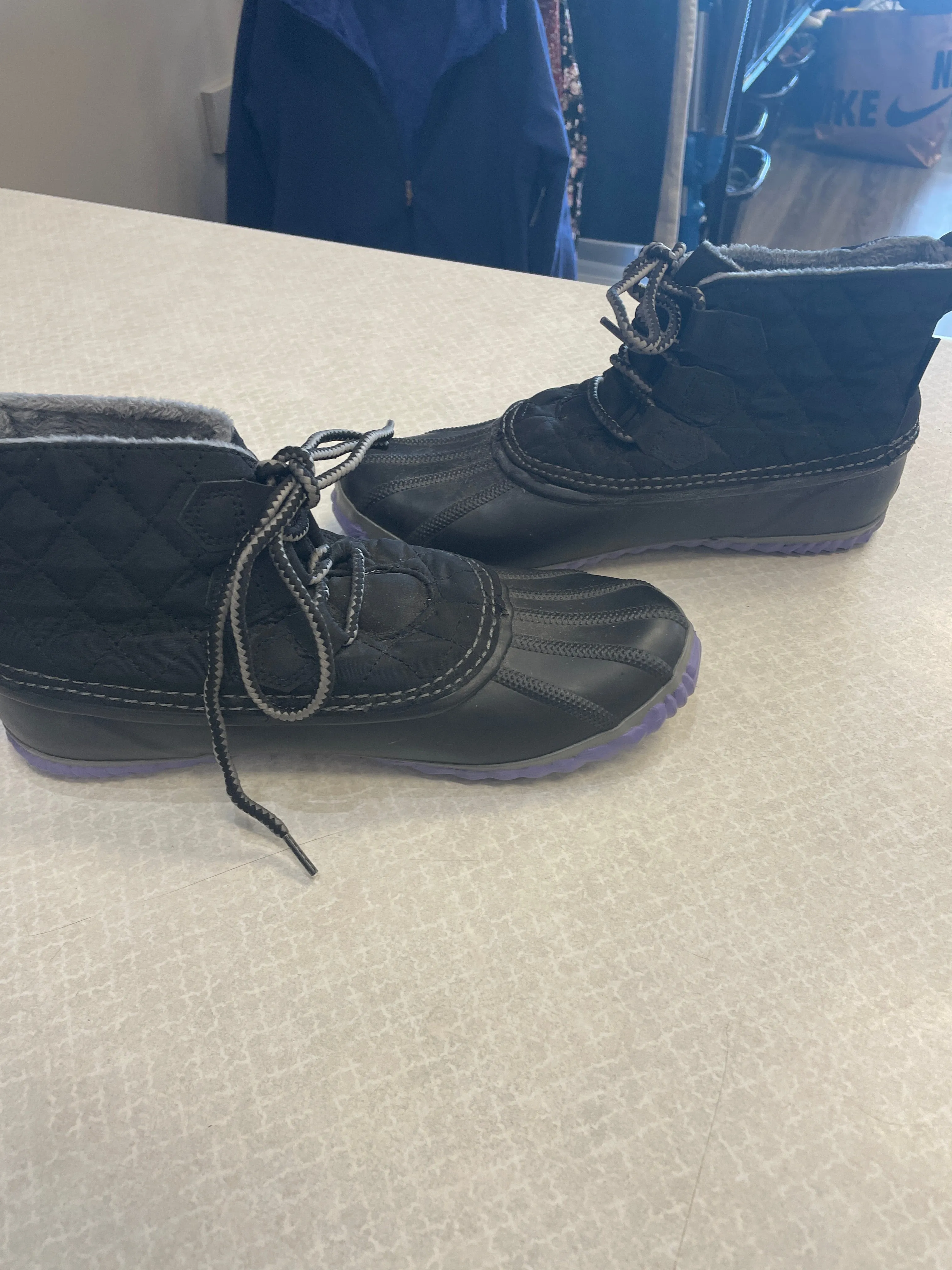 Boots Rain By Jbu By Jambu In Black & Purple, Size: 8.5