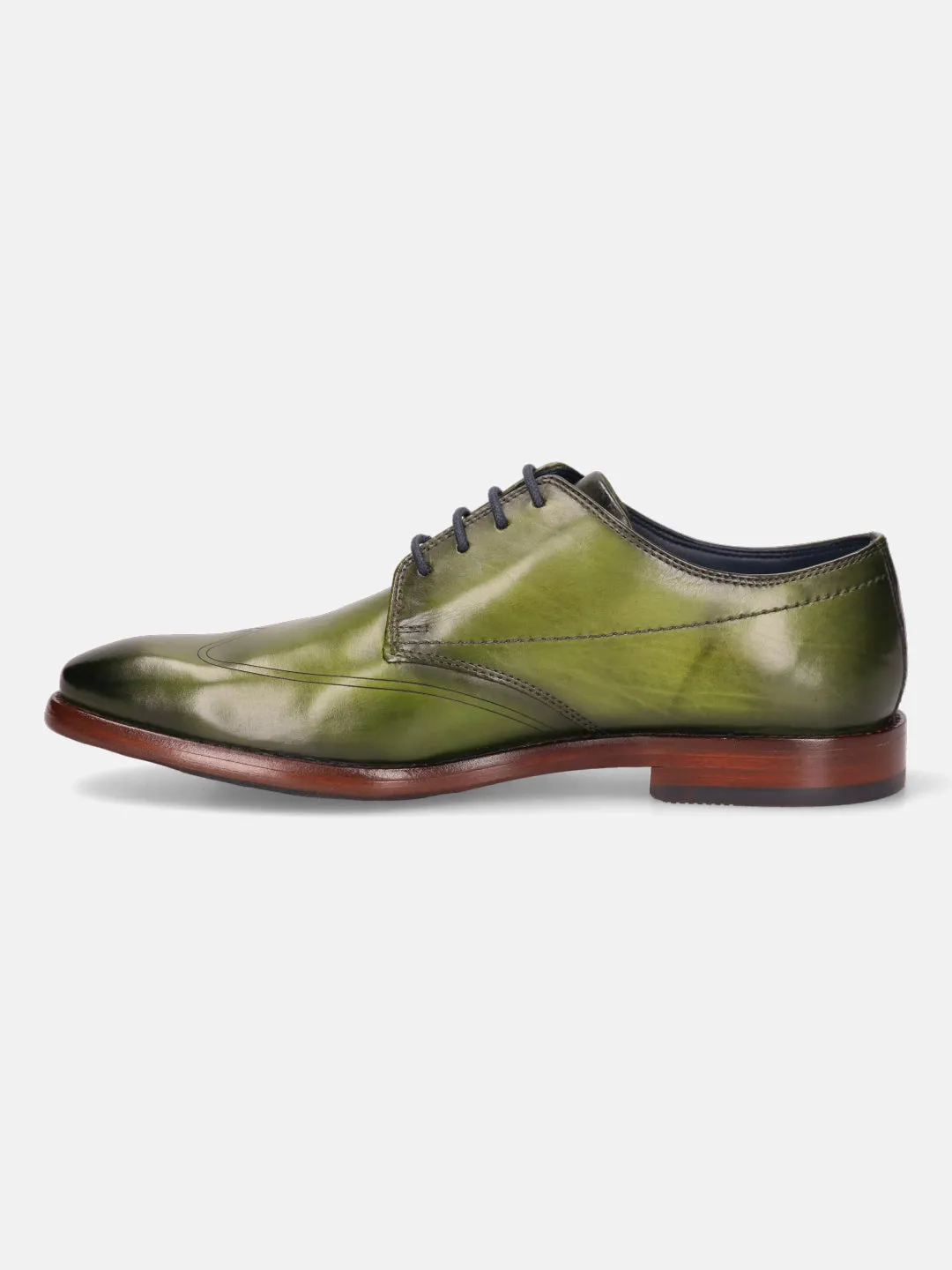 bugatti Green Premium Leather Derby Shoes