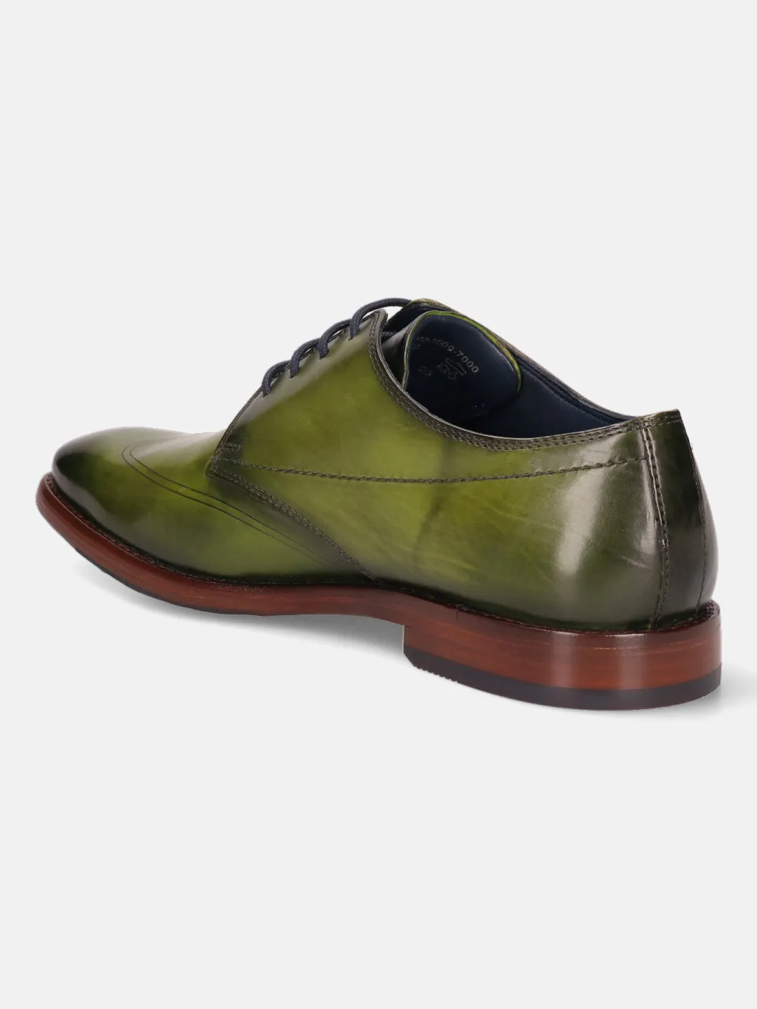 bugatti Green Premium Leather Derby Shoes