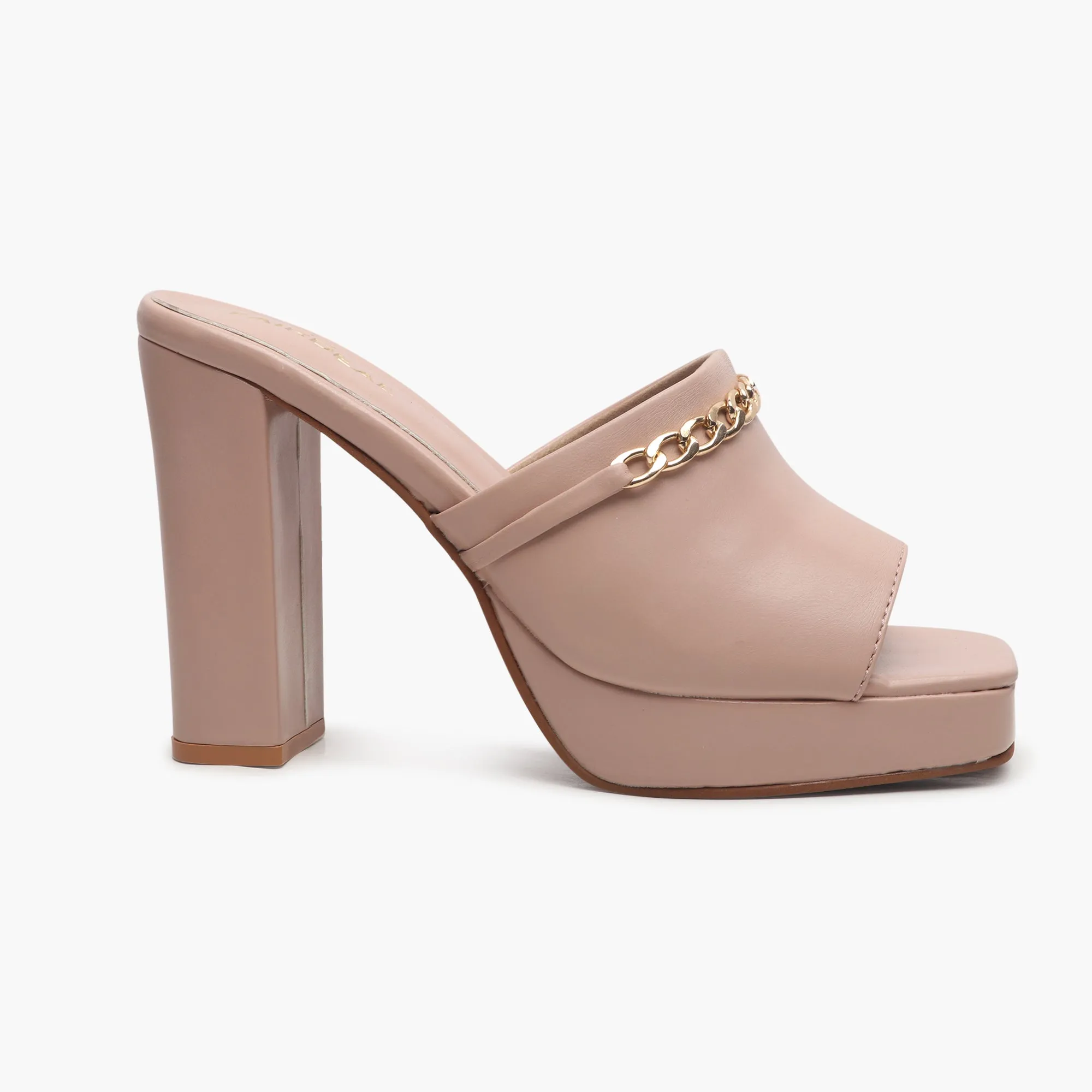 Chainlink Embellished Heels