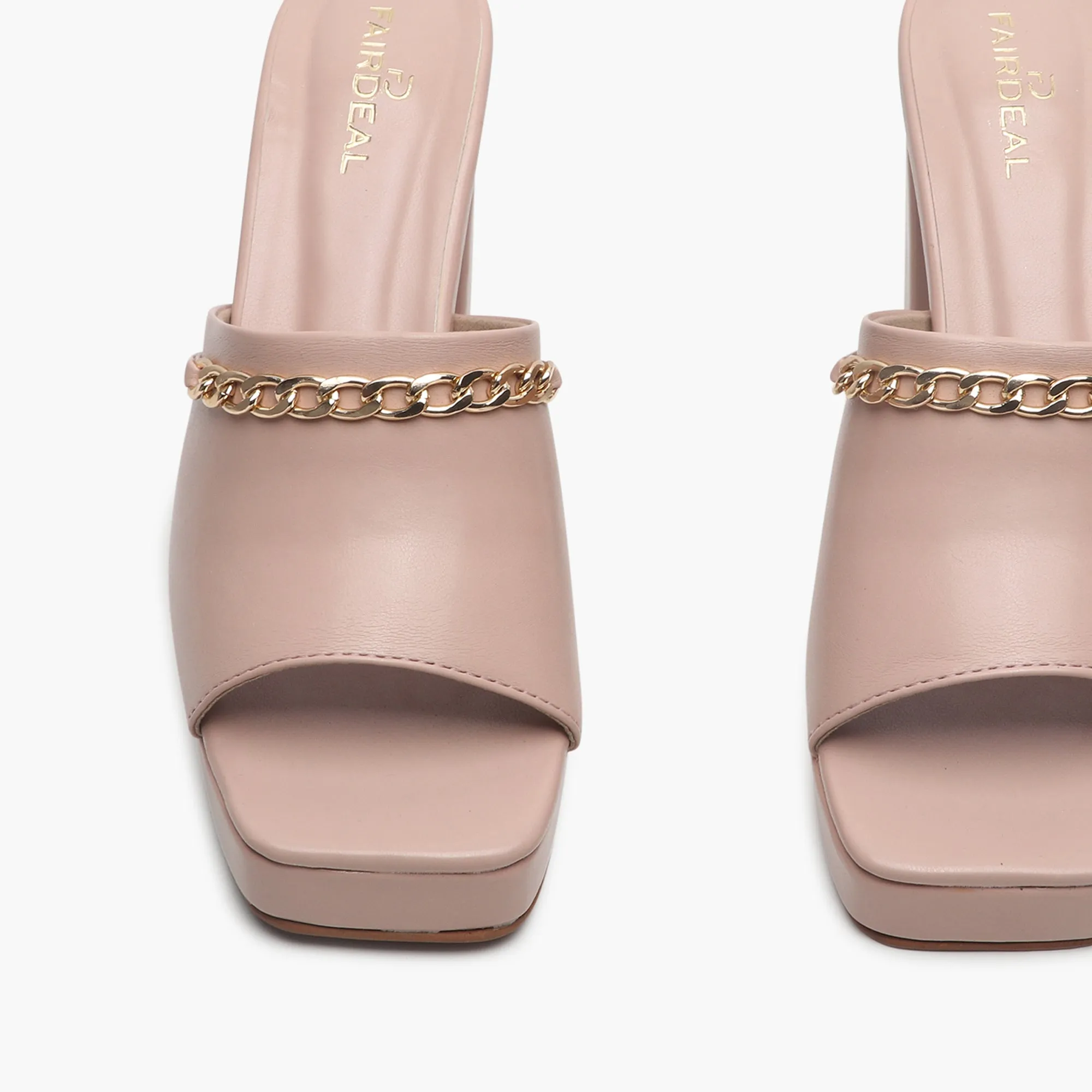 Chainlink Embellished Heels