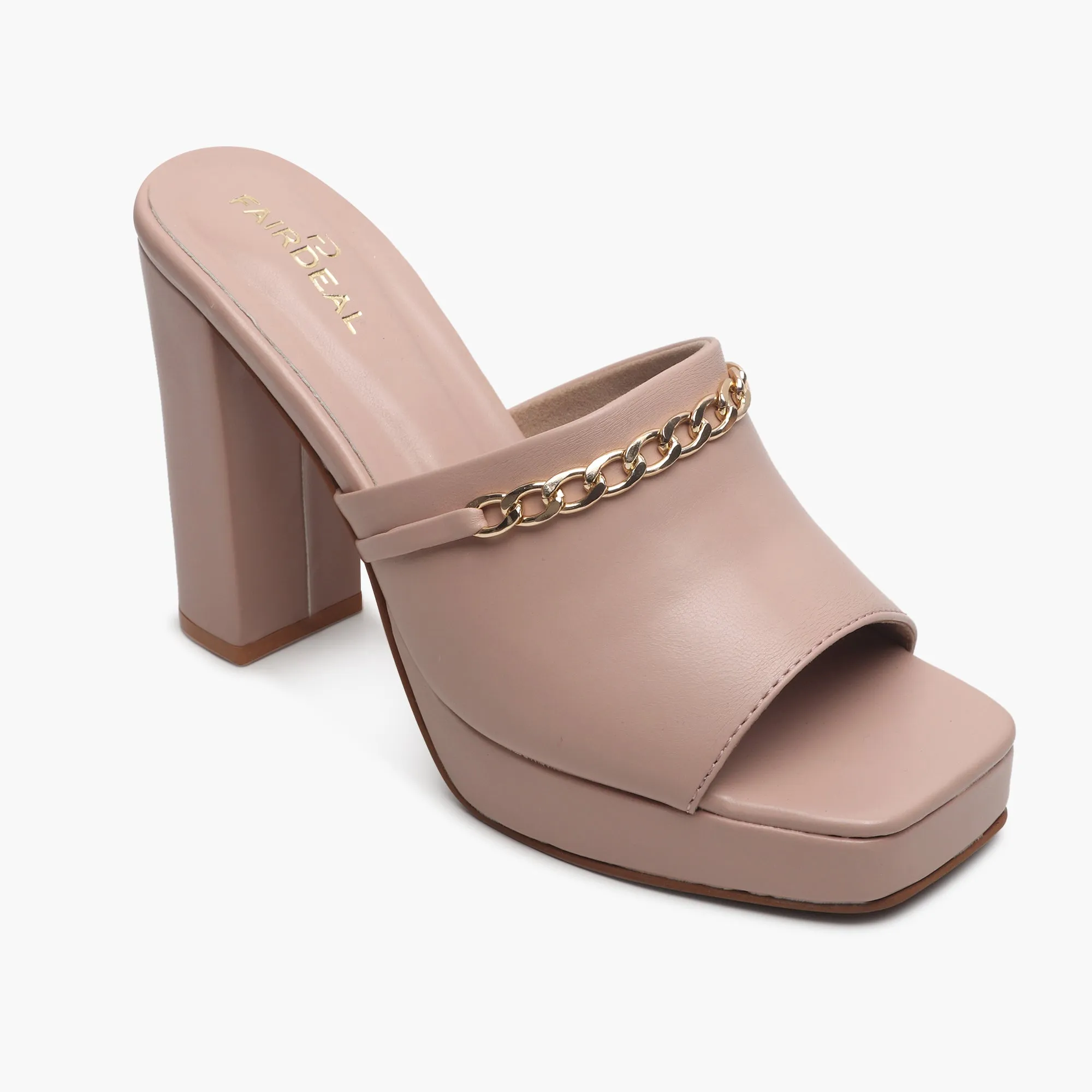 Chainlink Embellished Heels