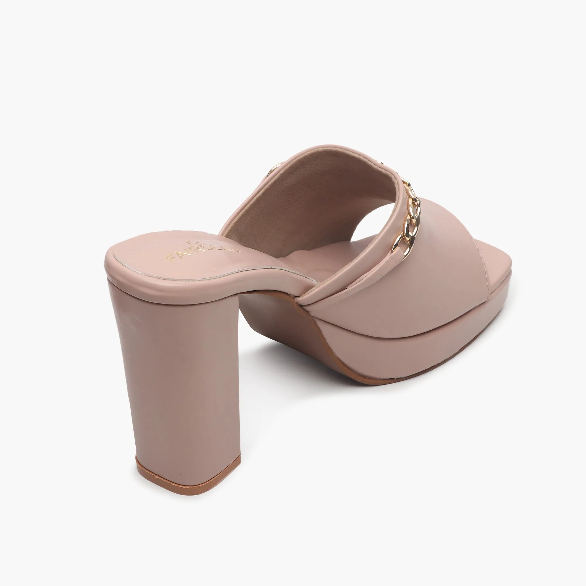 Chainlink Embellished Heels