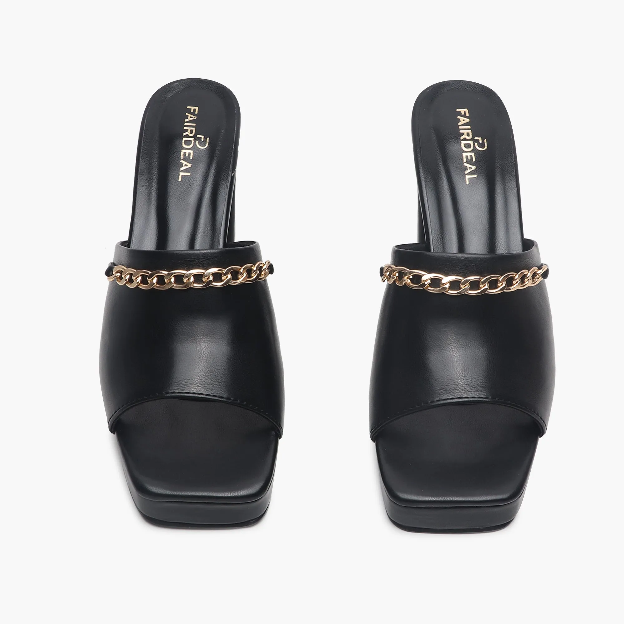 Chainlink Embellished Heels