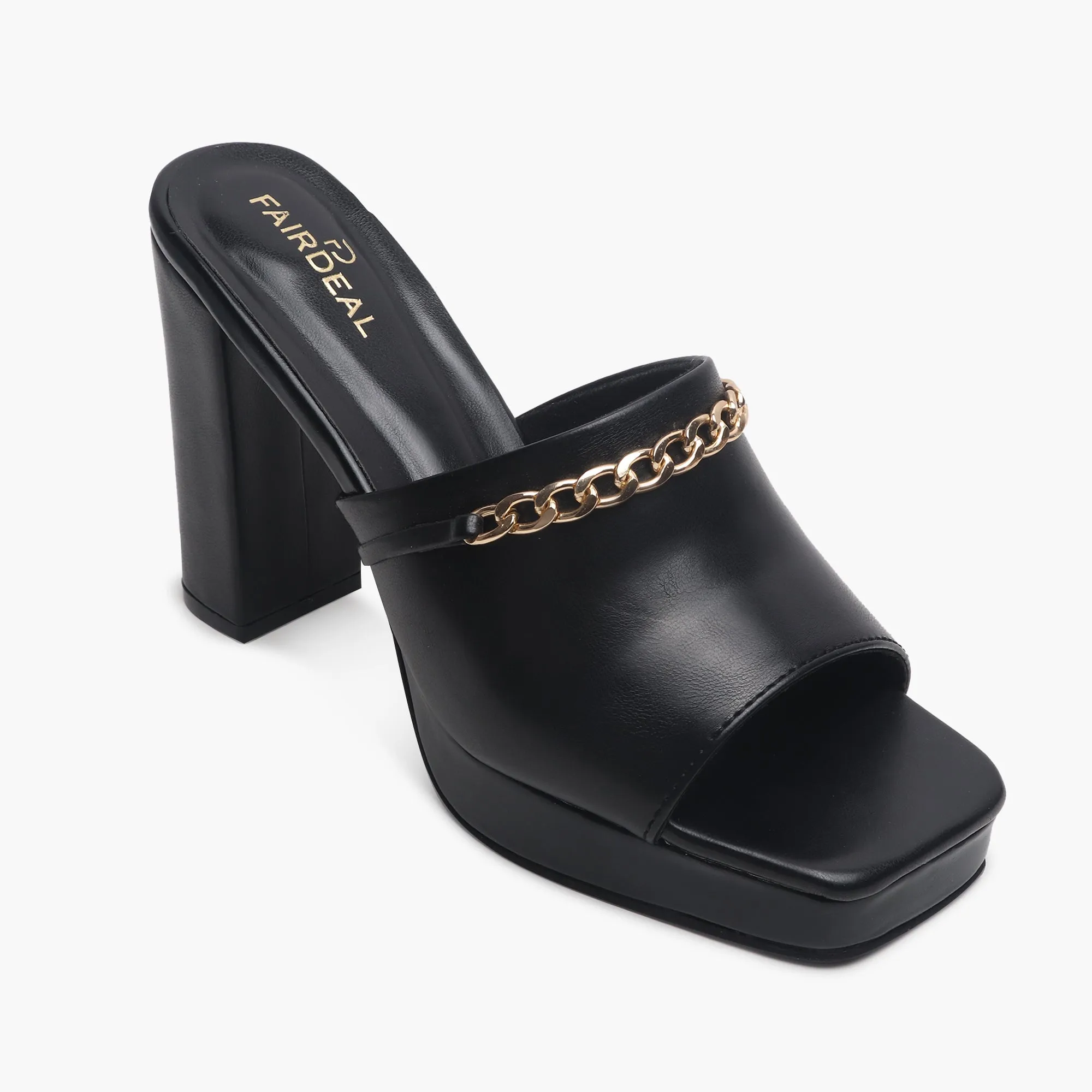 Chainlink Embellished Heels