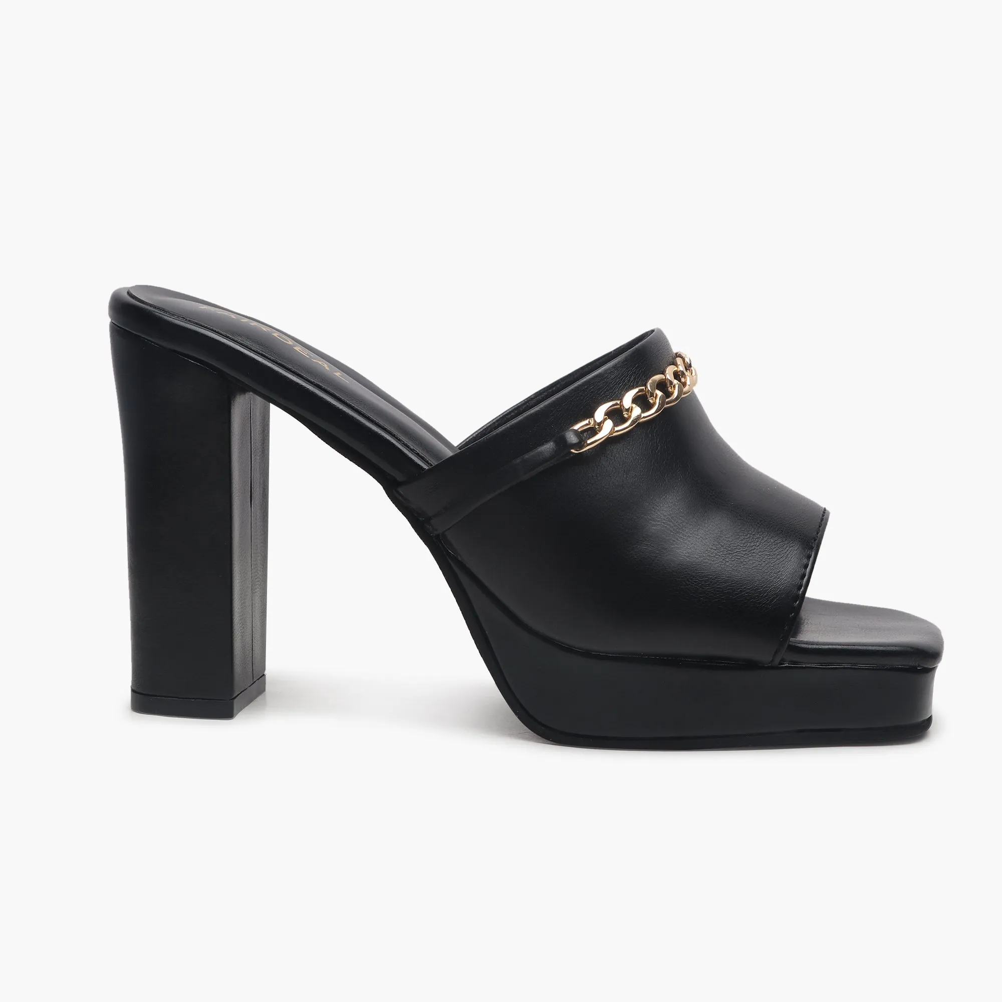 Chainlink Embellished Heels