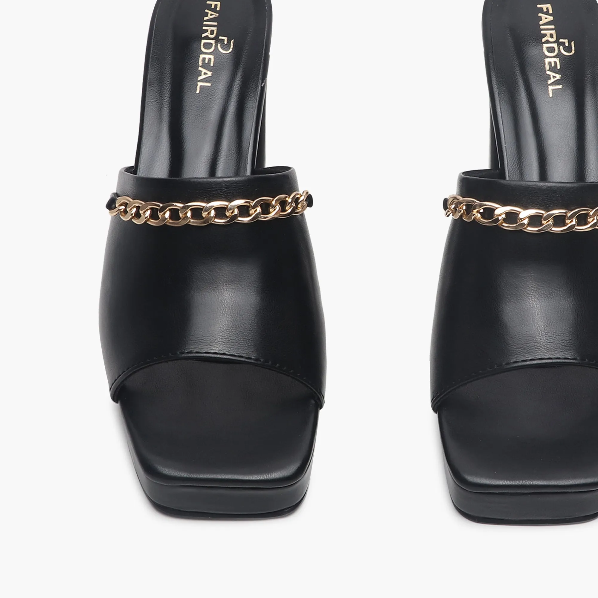 Chainlink Embellished Heels