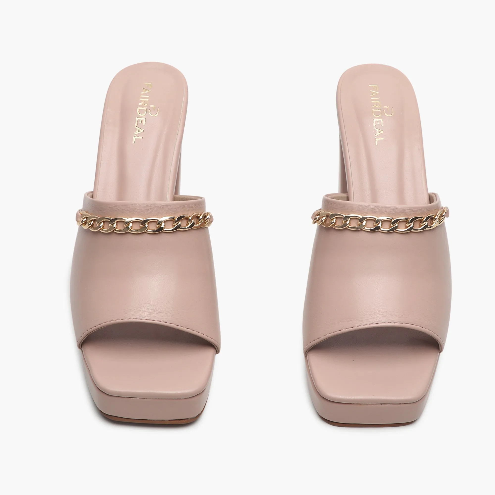 Chainlink Embellished Heels
