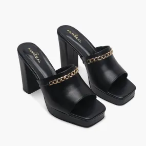 Chainlink Embellished Heels