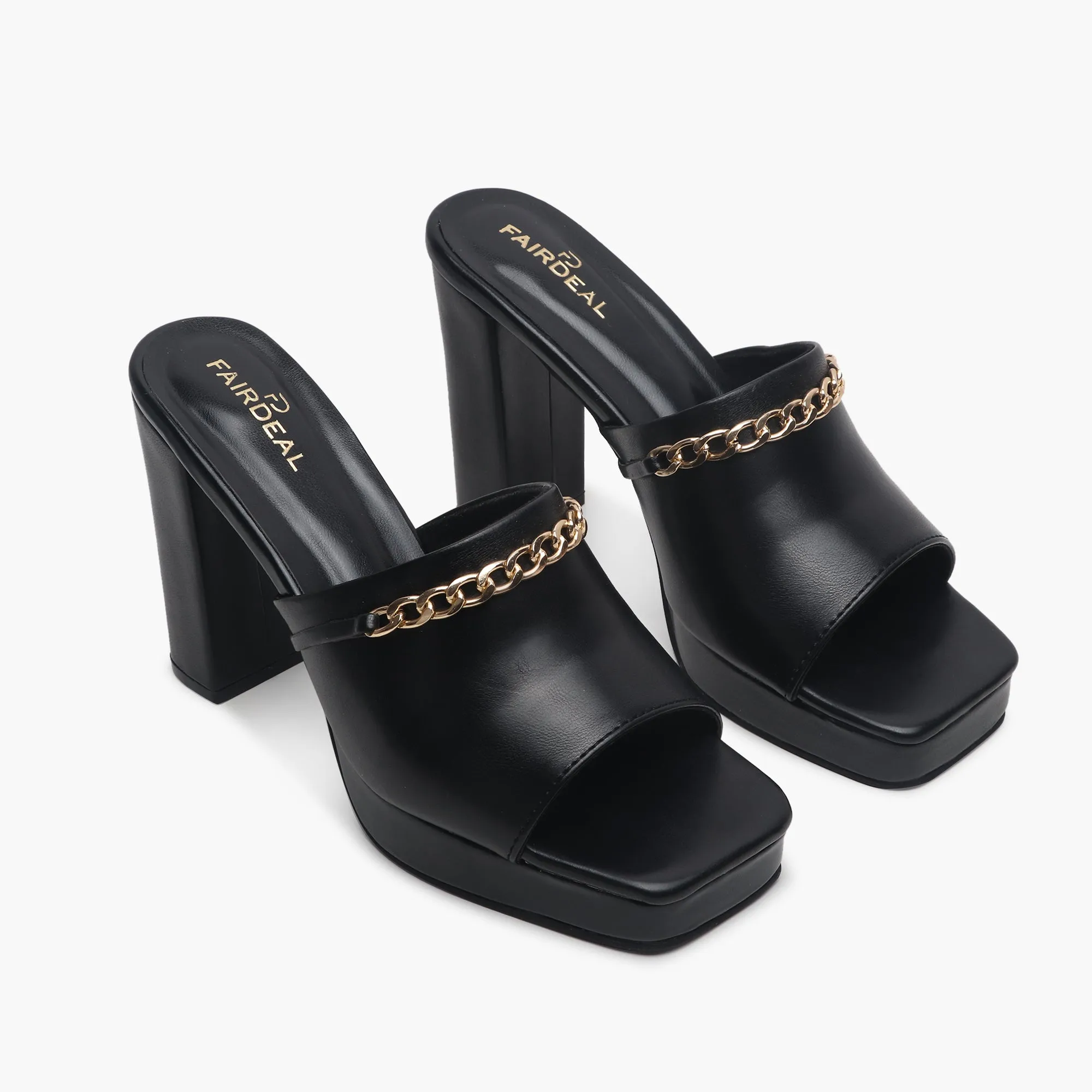 Chainlink Embellished Heels