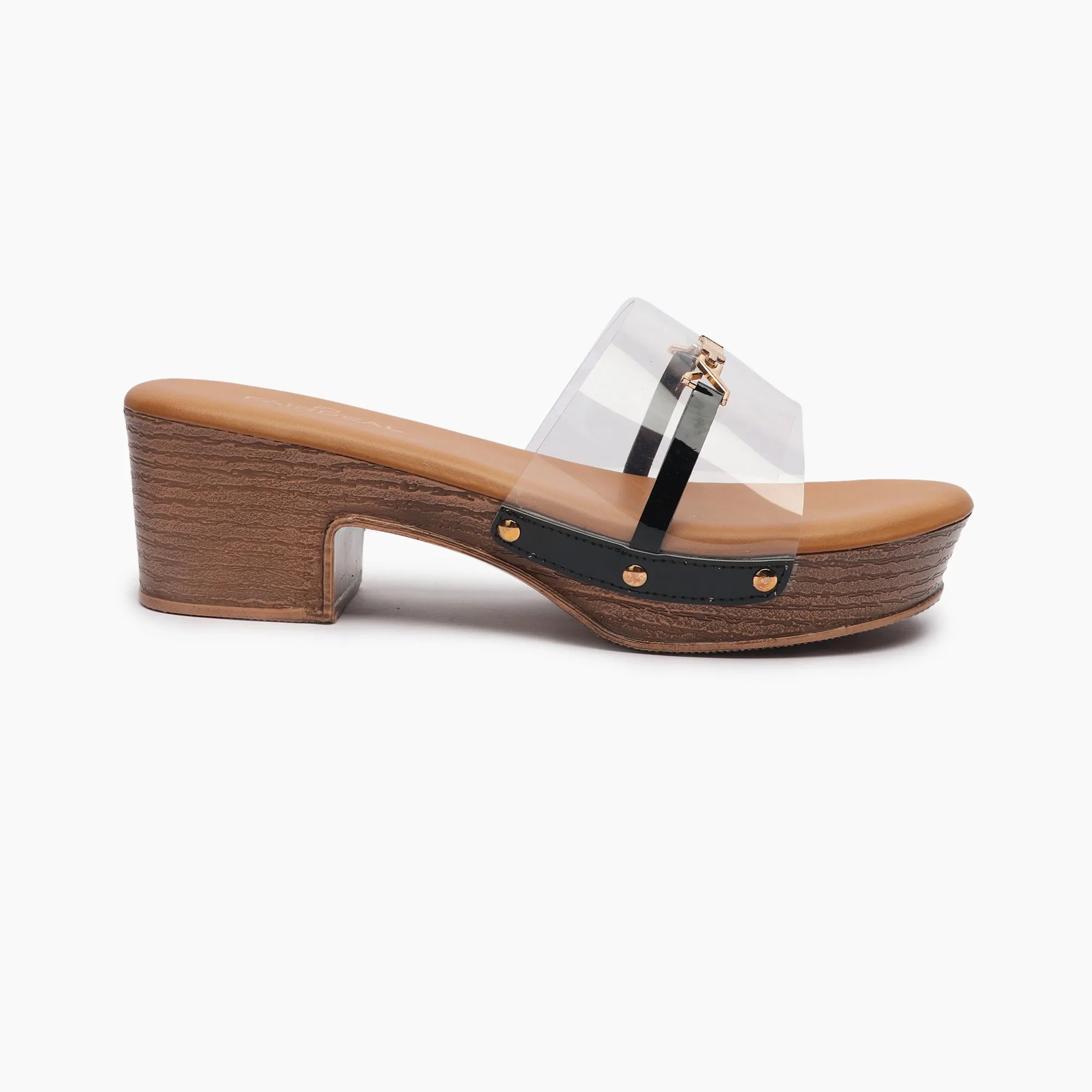 Clear Strap Mules