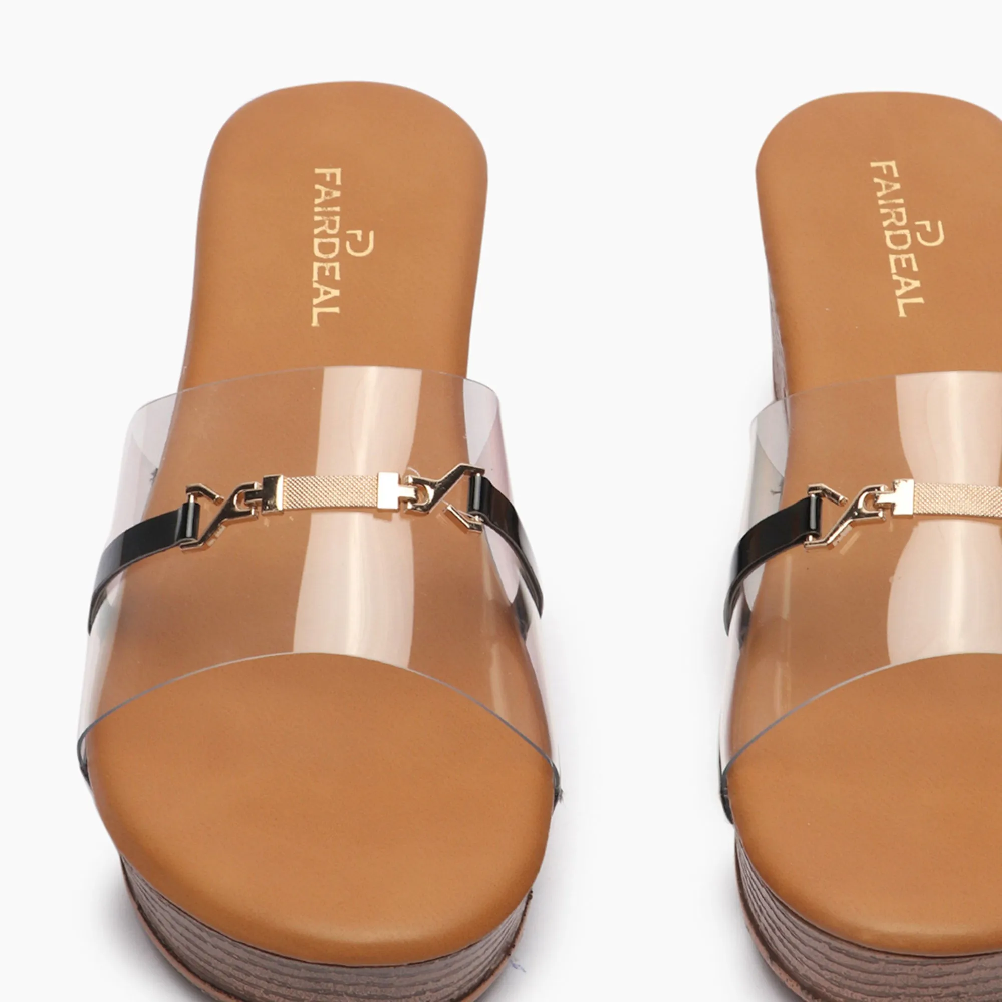 Clear Strap Mules
