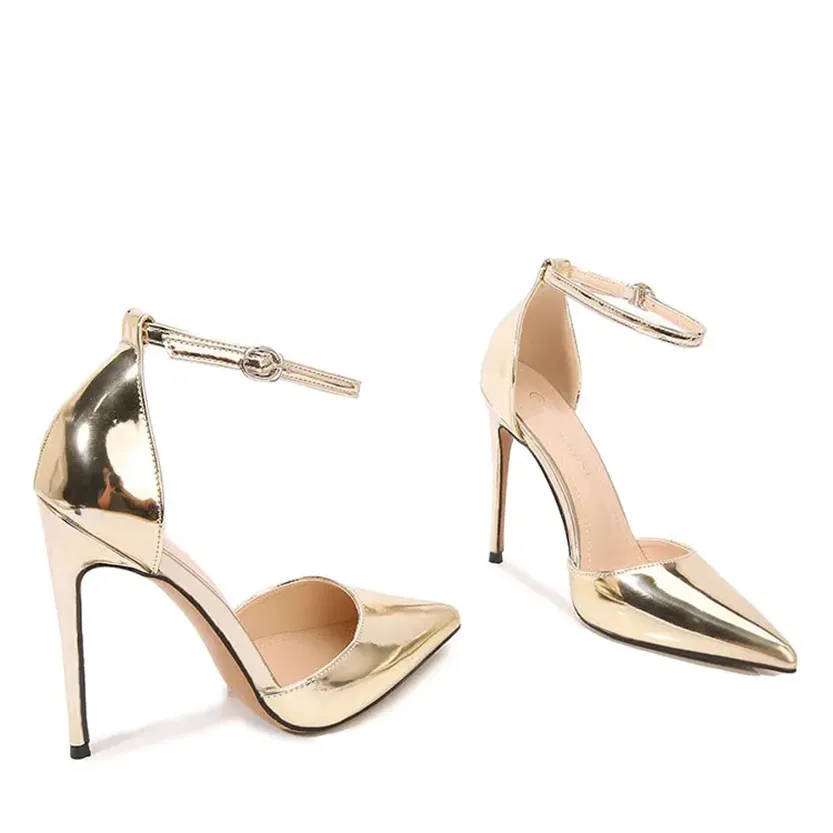 Funki Buys | Shoes | Women's Gold Silver Formal Stiletto Pumps