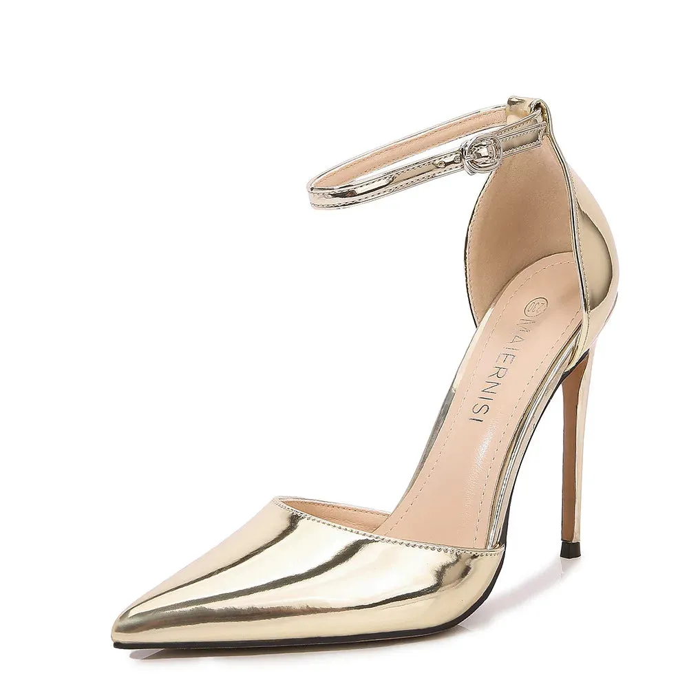 Funki Buys | Shoes | Women's Gold Silver Formal Stiletto Pumps