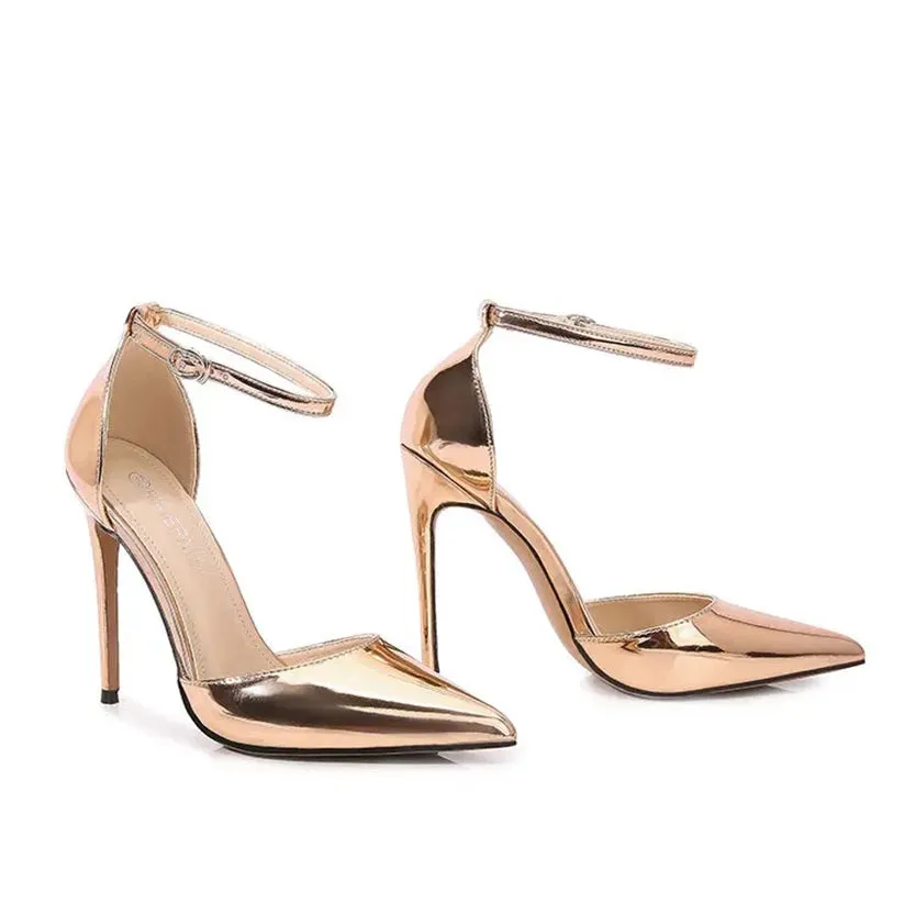 Funki Buys | Shoes | Women's Gold Silver Formal Stiletto Pumps