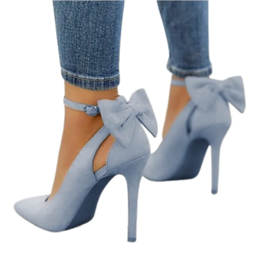 Funki Buys | Shoes | Women's Suede Bow Knot Stilettos