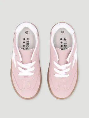 Girls Suede Skate Sneaker - Blush