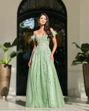Glamorous Strapless Prom Gown