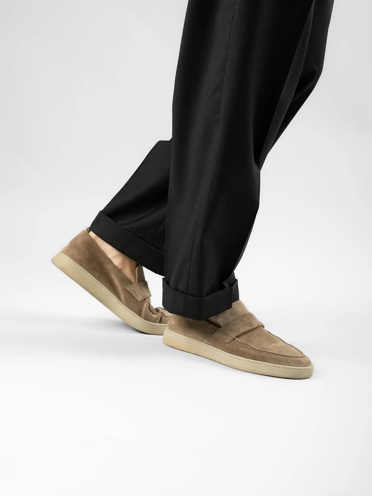 HERBIE 001 - Grey Suede Penny Loafers