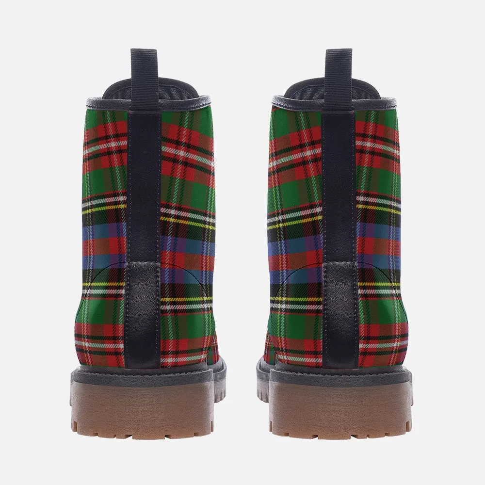 Highland Plaid Vegan Leather Boots