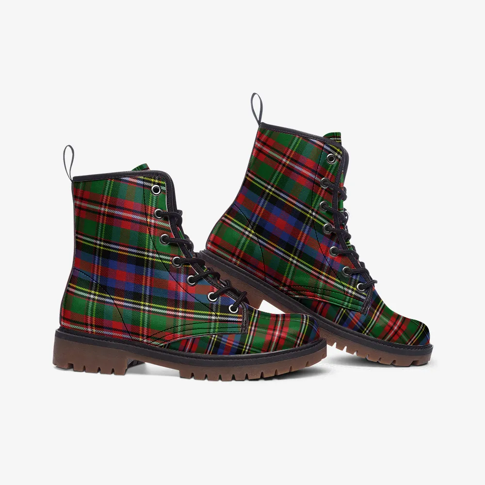 Highland Plaid Vegan Leather Boots