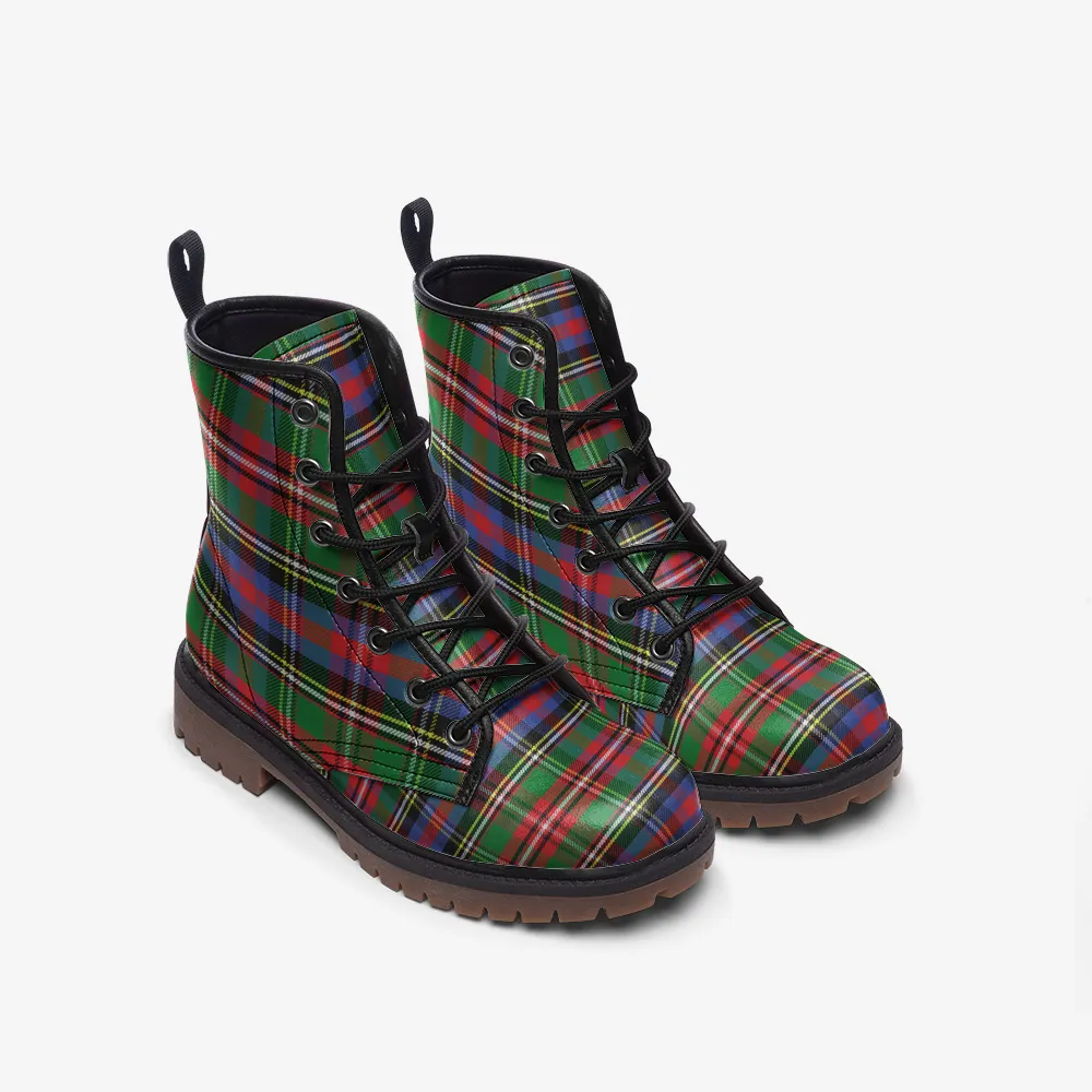 Highland Plaid Vegan Leather Boots