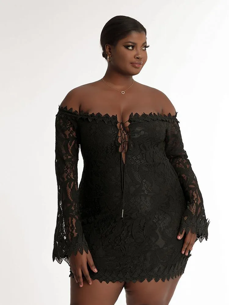 Lace Off Shoulder Dress
