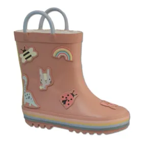 MONKEY BARS Toddler Girl's Lined 3D Rain Boots
