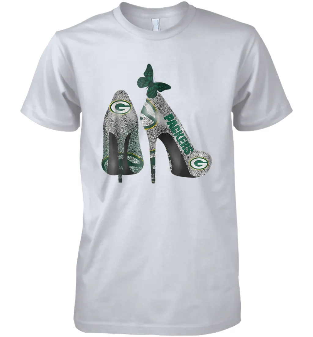 NFL Green Bay Packers Rhinestone High Heels Men's Premium T-Shirt