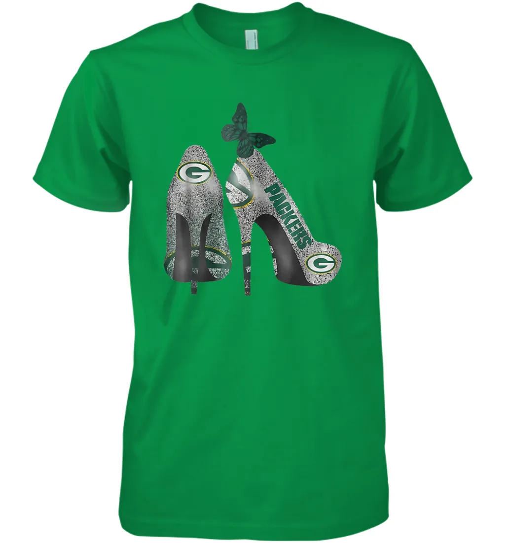 NFL Green Bay Packers Rhinestone High Heels Men's Premium T-Shirt