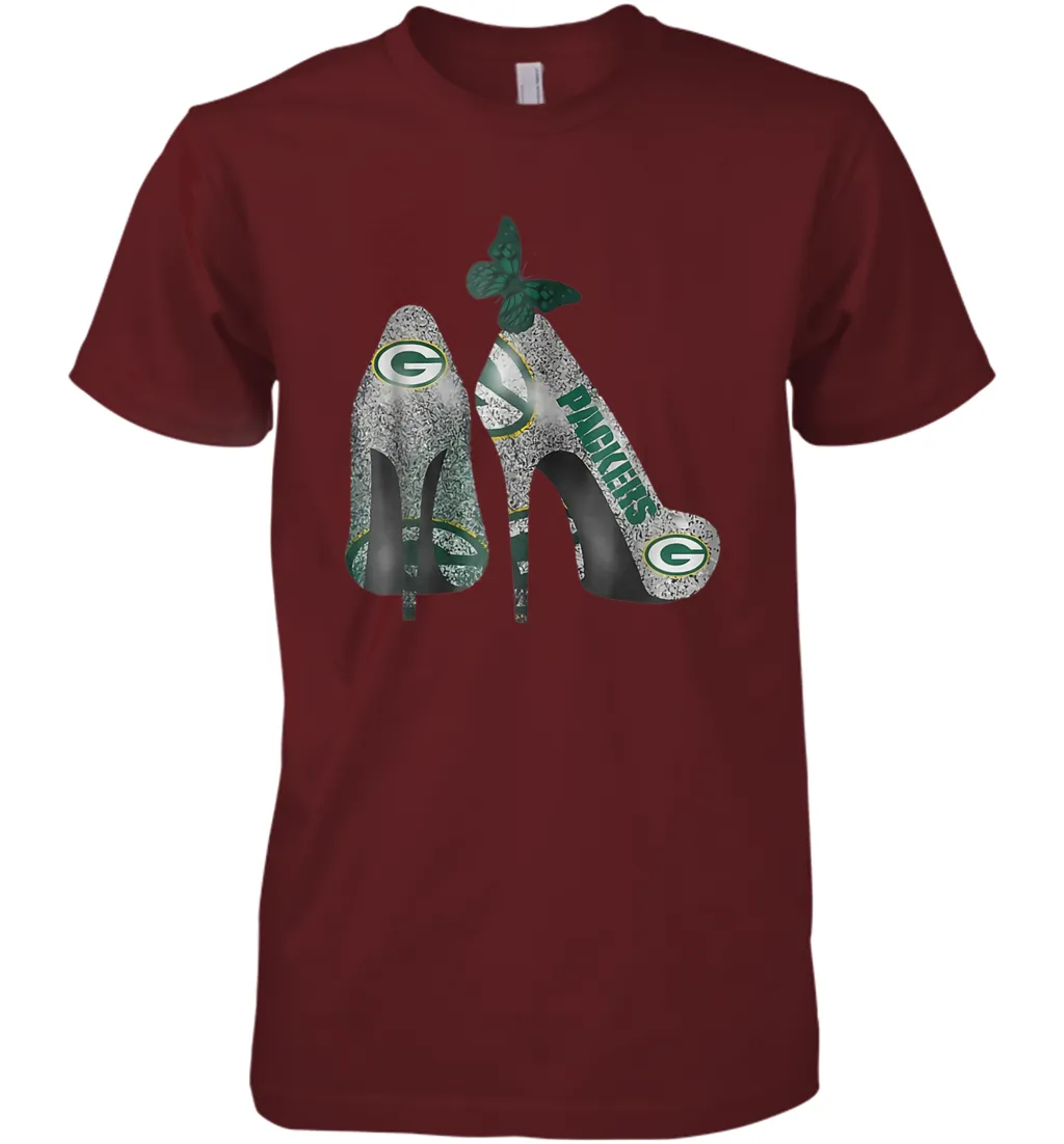NFL Green Bay Packers Rhinestone High Heels Men's Premium T-Shirt