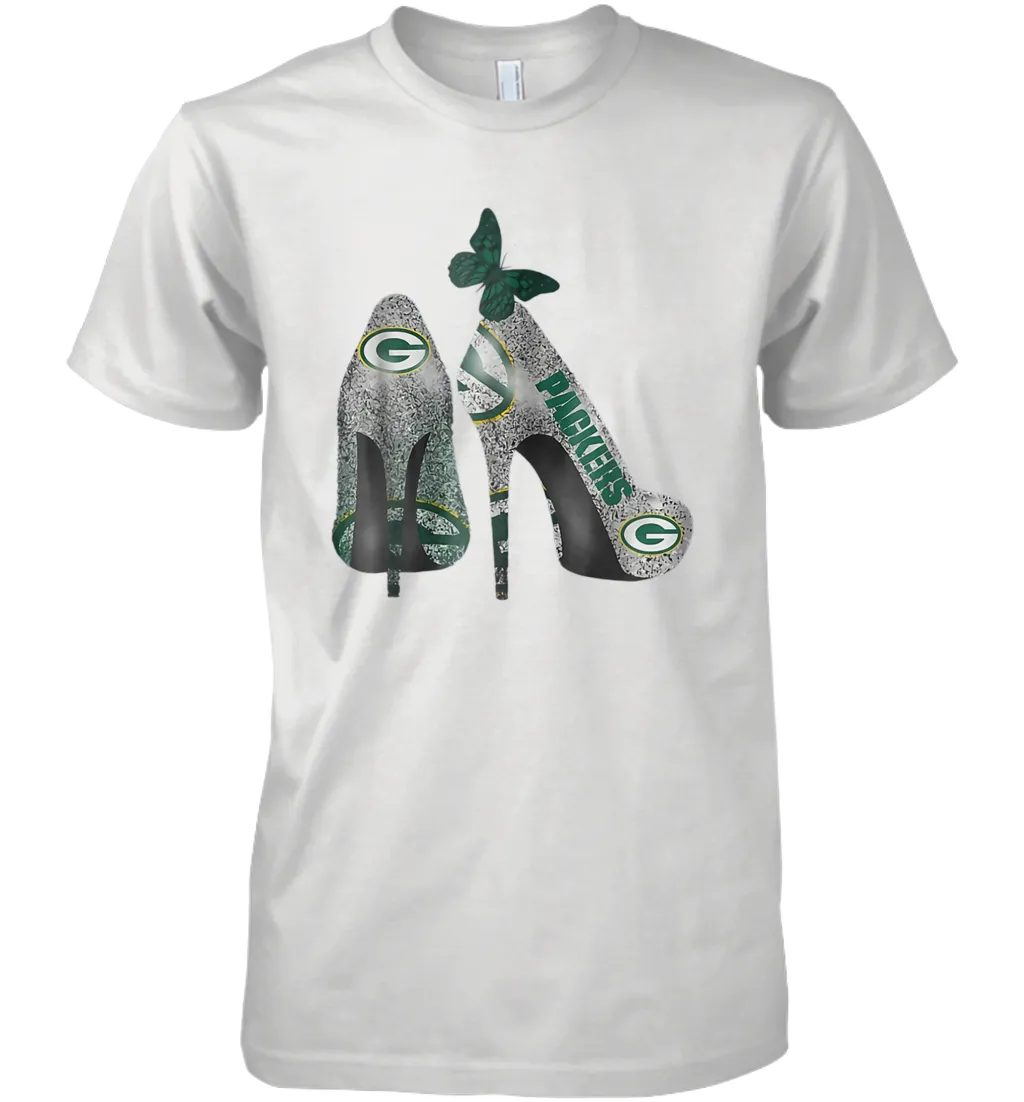 NFL Green Bay Packers Rhinestone High Heels Men's Premium T-Shirt