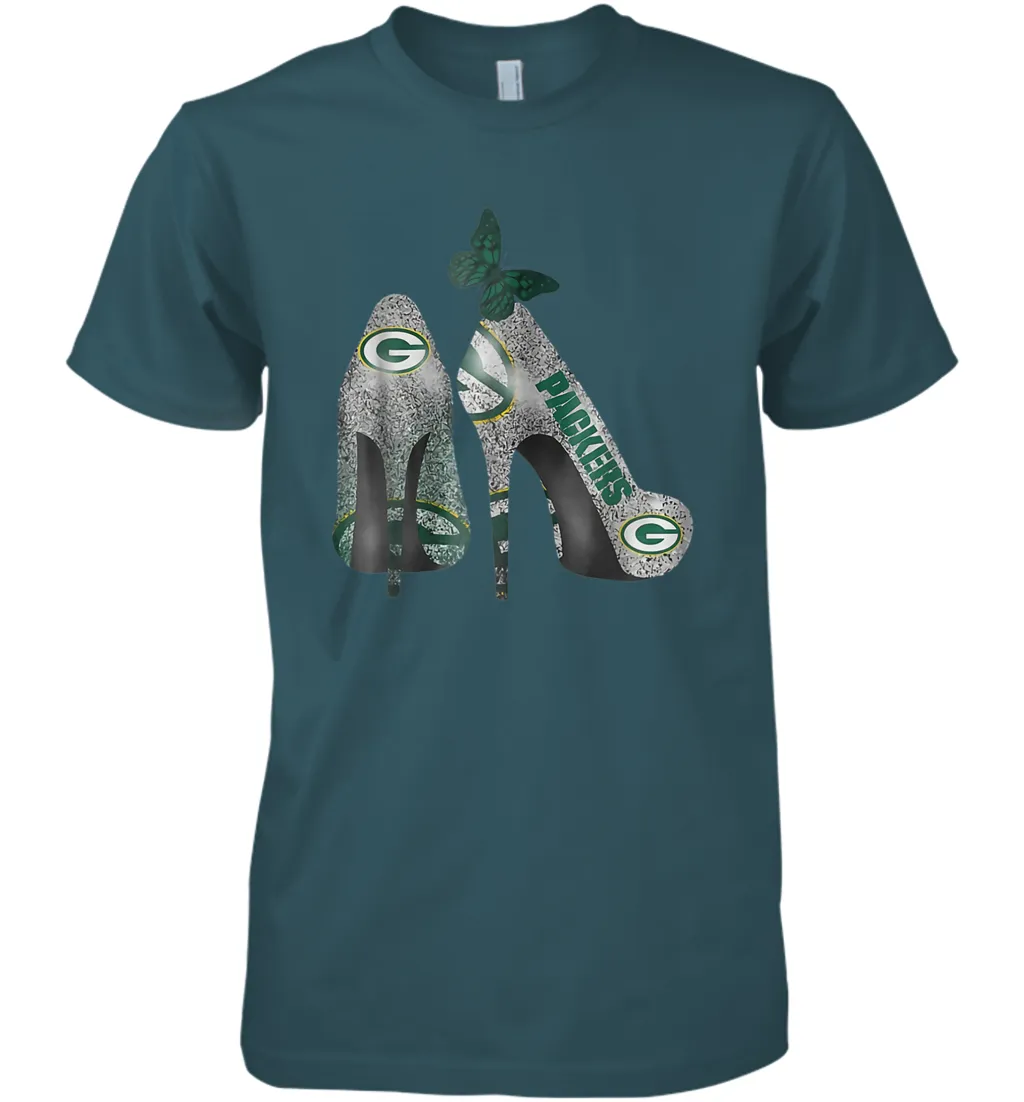 NFL Green Bay Packers Rhinestone High Heels Men's Premium T-Shirt