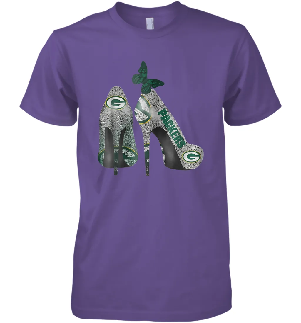 NFL Green Bay Packers Rhinestone High Heels Men's Premium T-Shirt
