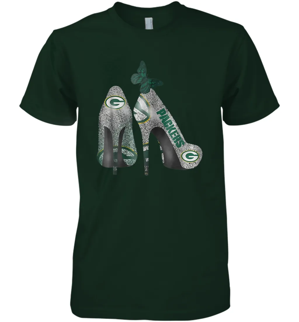 NFL Green Bay Packers Rhinestone High Heels Men's Premium T-Shirt