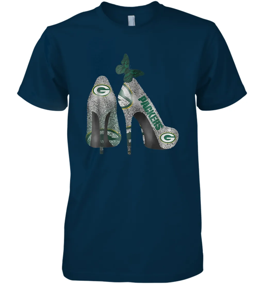 NFL Green Bay Packers Rhinestone High Heels Men's Premium T-Shirt