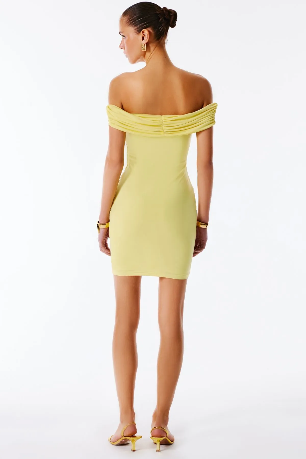 NISA Off Shoulder Cut Out Mini Dress