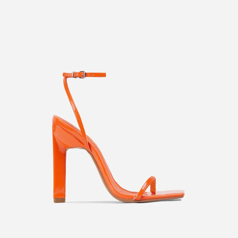 No-Drama Lemonade Square Toe Sculptured Block Heel Sandals