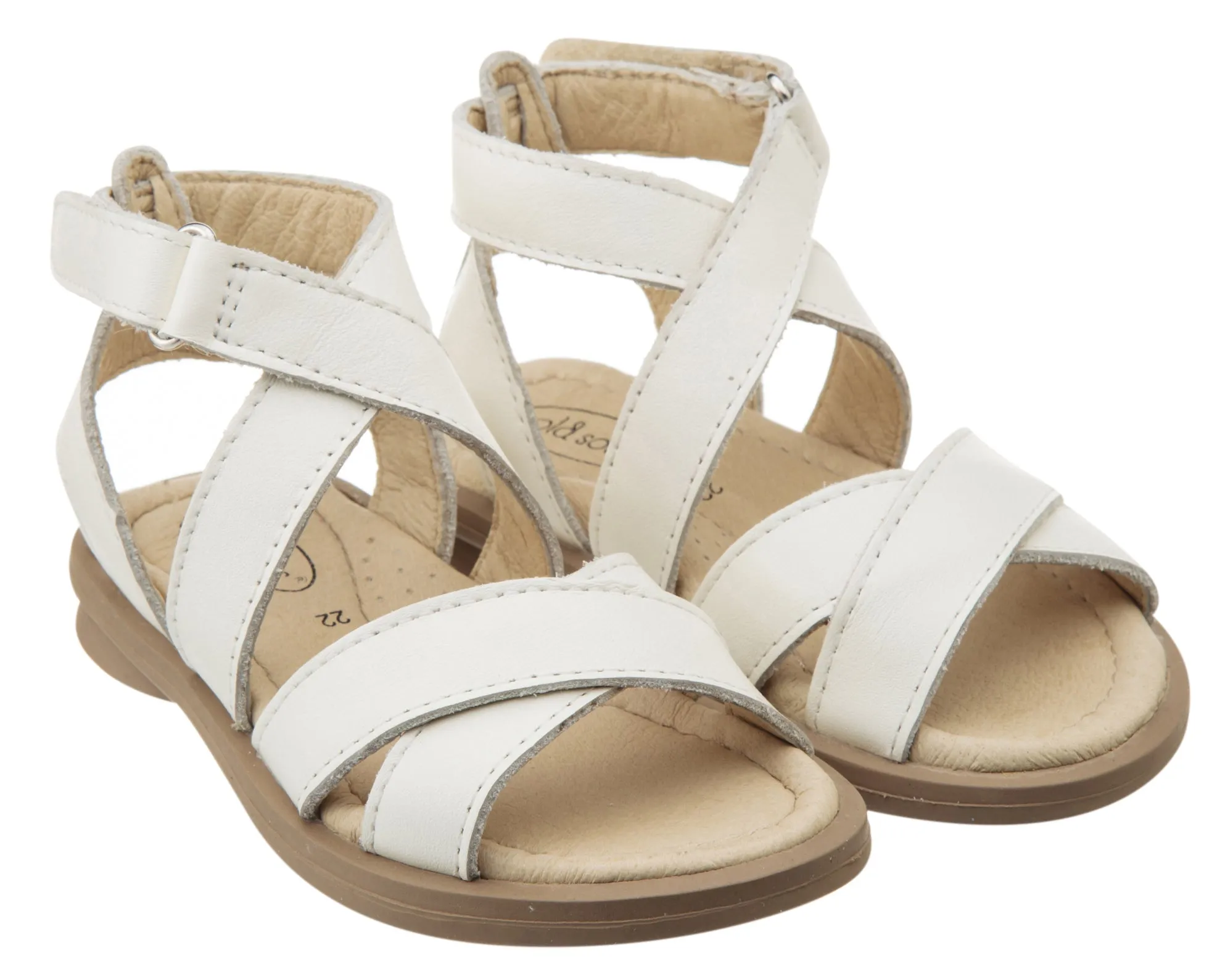 Old Soles Girl's Urban Leather Sandals, White