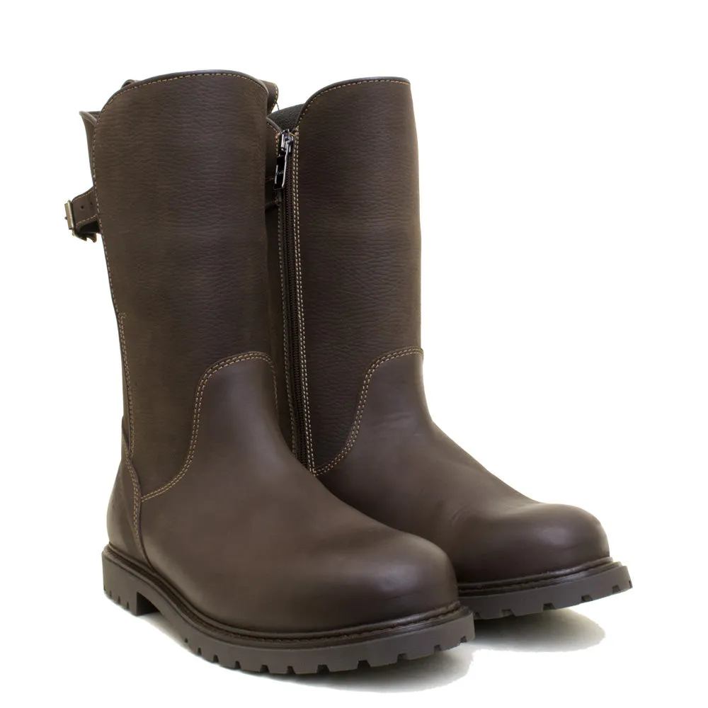 Quebec Brown ZIP UP Waterproof- Mid Calf - Size 43 - Factory Second 279b