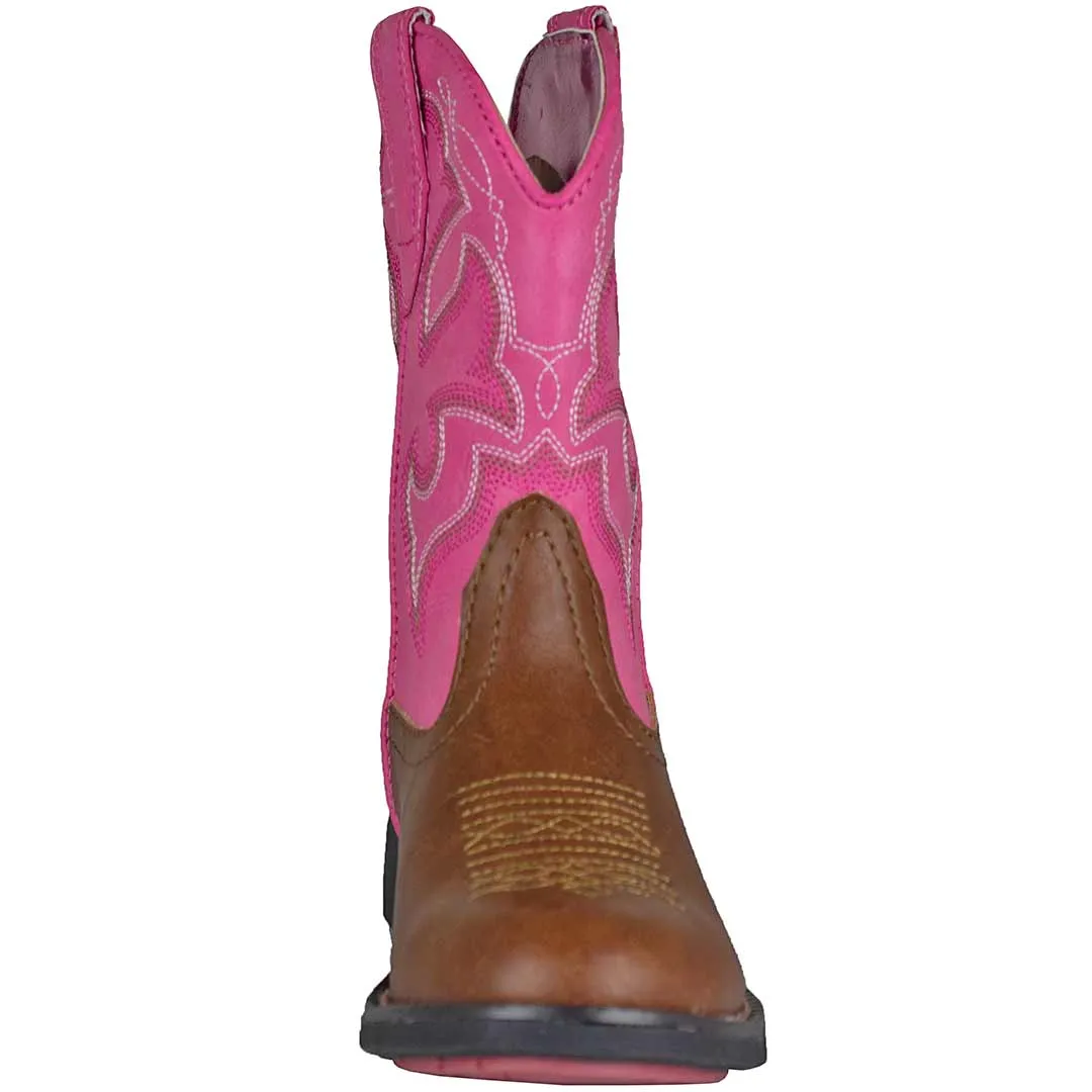 Roper Girls' Lighting Round Toe Light Up Cowgirl Boots