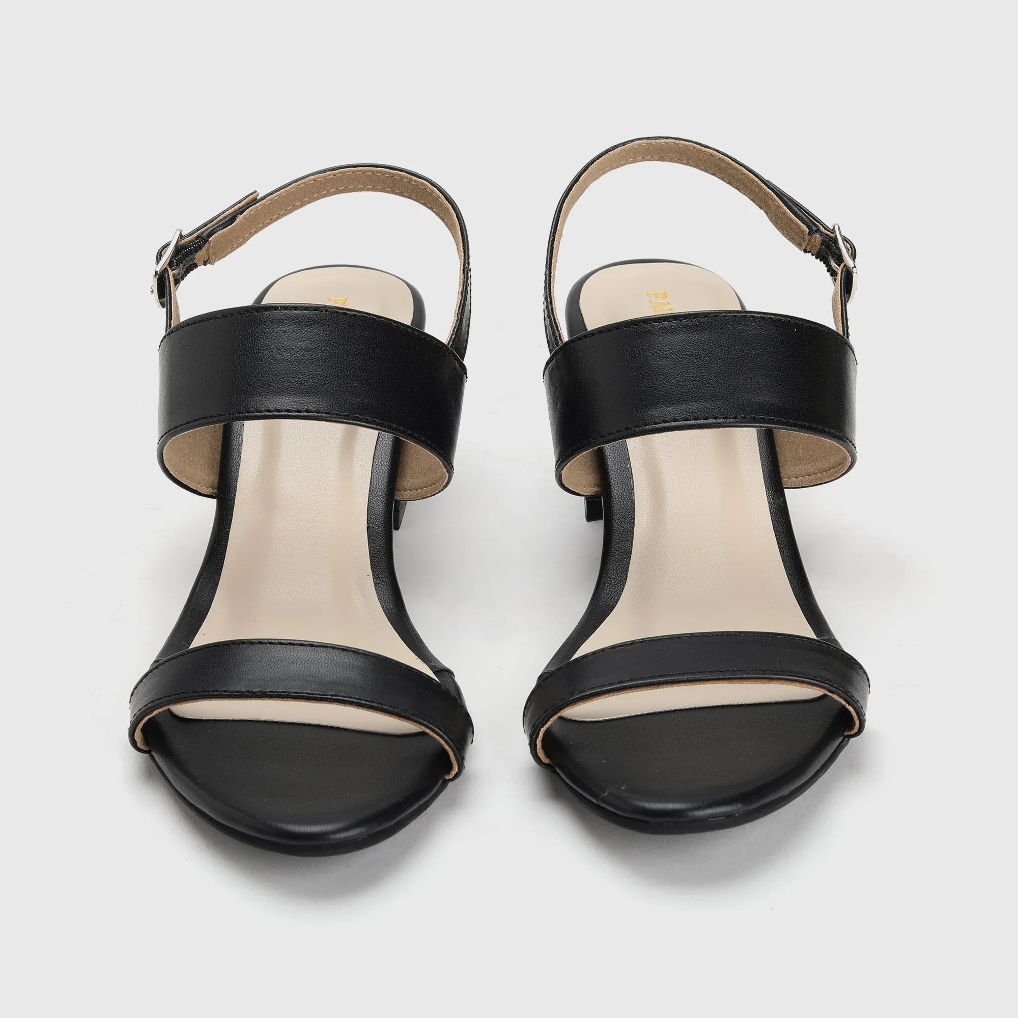 Snake Detail Block Heel Sandals