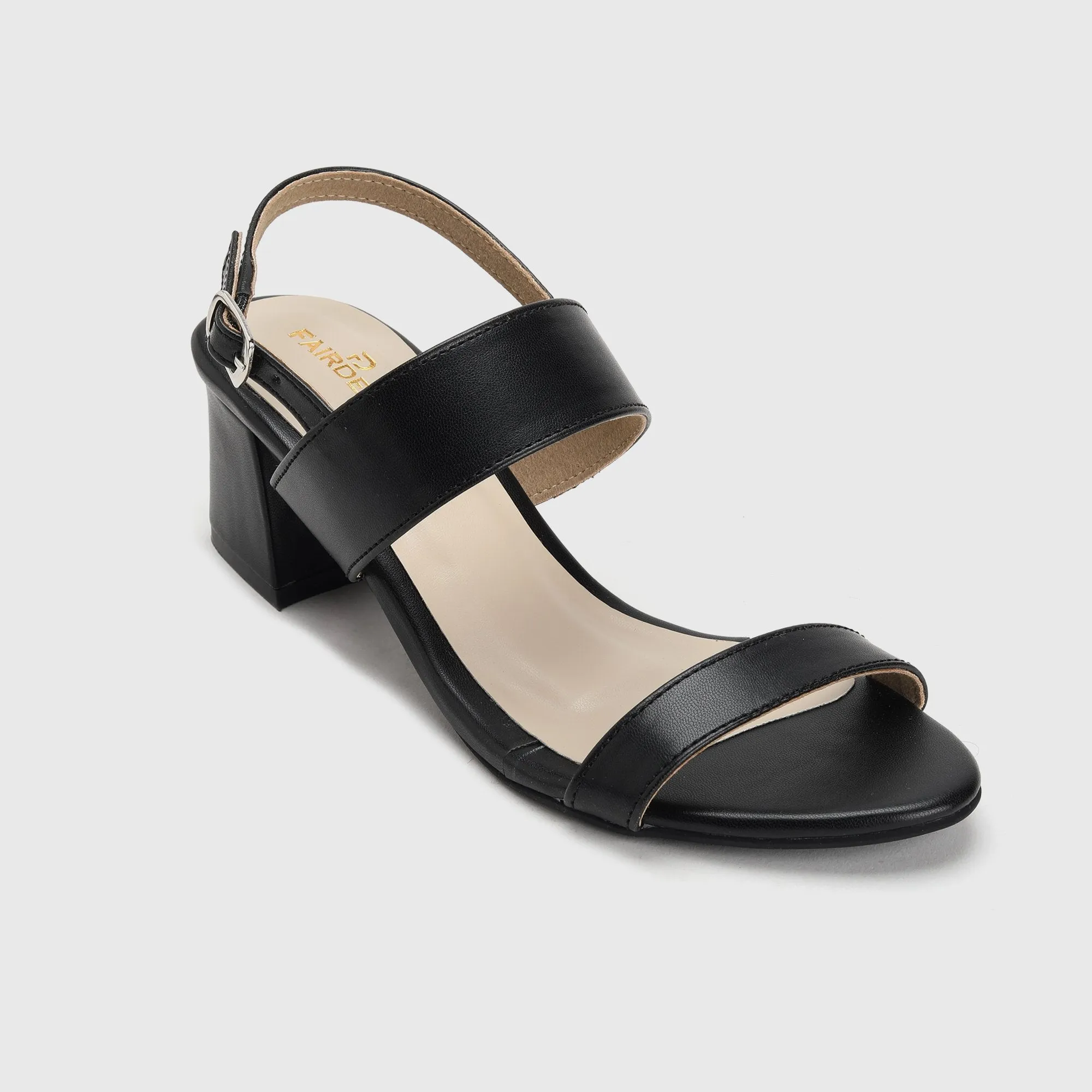 Snake Detail Block Heel Sandals