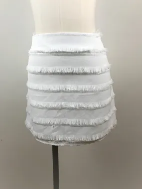 Textured Eyelash Fringe Mini Skirt