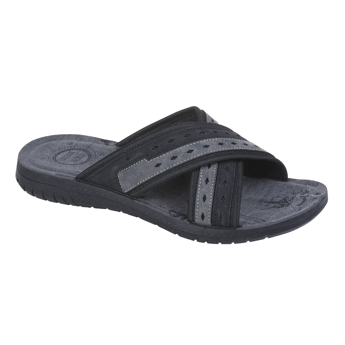 Urban Jacks Faversham Black/Grey Mens Sandals